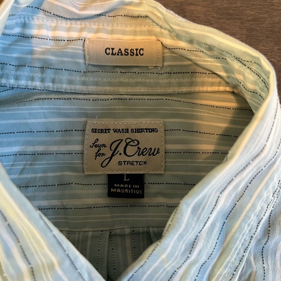 JCrew Secret Wash Men’s Stripped Dress Shirt - Picture 3 of 3